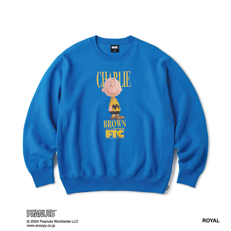 FTC(エフティーシー)/ "PEANUTS x FTC"  CHARLIE BROWN  / CREW NECK -3.COLOR-