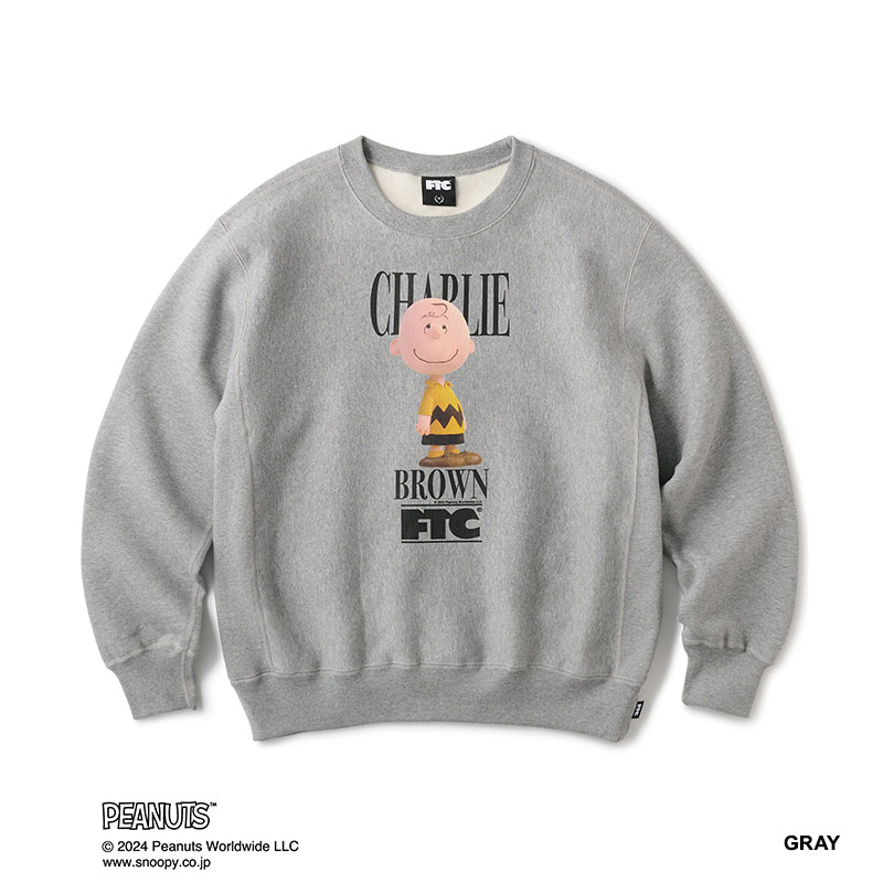 FTC(エフティーシー)/ "PEANUTS x FTC"  CHARLIE BROWN  / CREW NECK -3.COLOR-