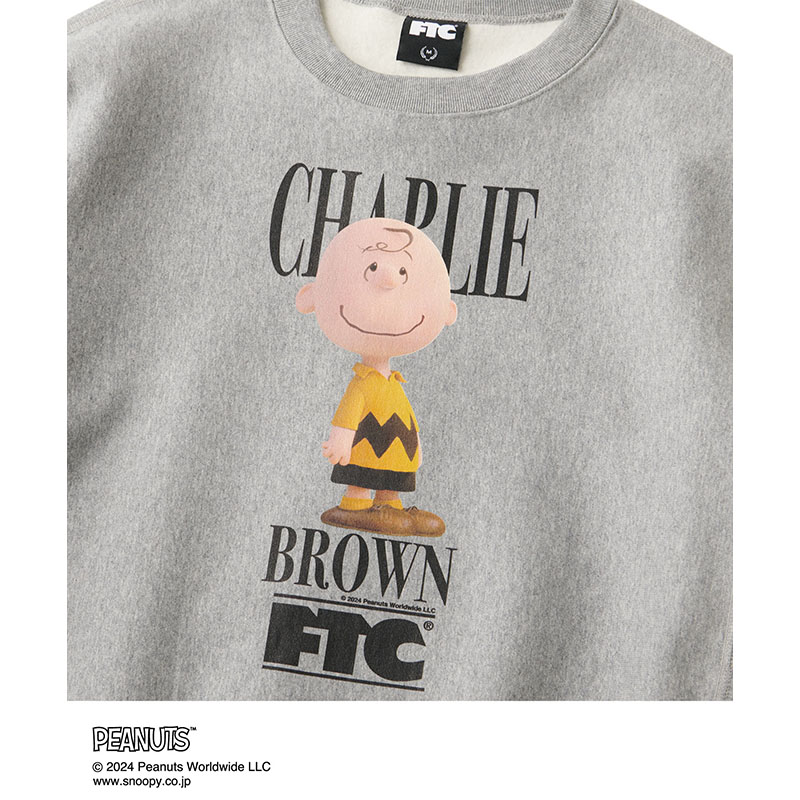 FTC(エフティーシー)/ "PEANUTS x FTC"  CHARLIE BROWN  / CREW NECK -3.COLOR-