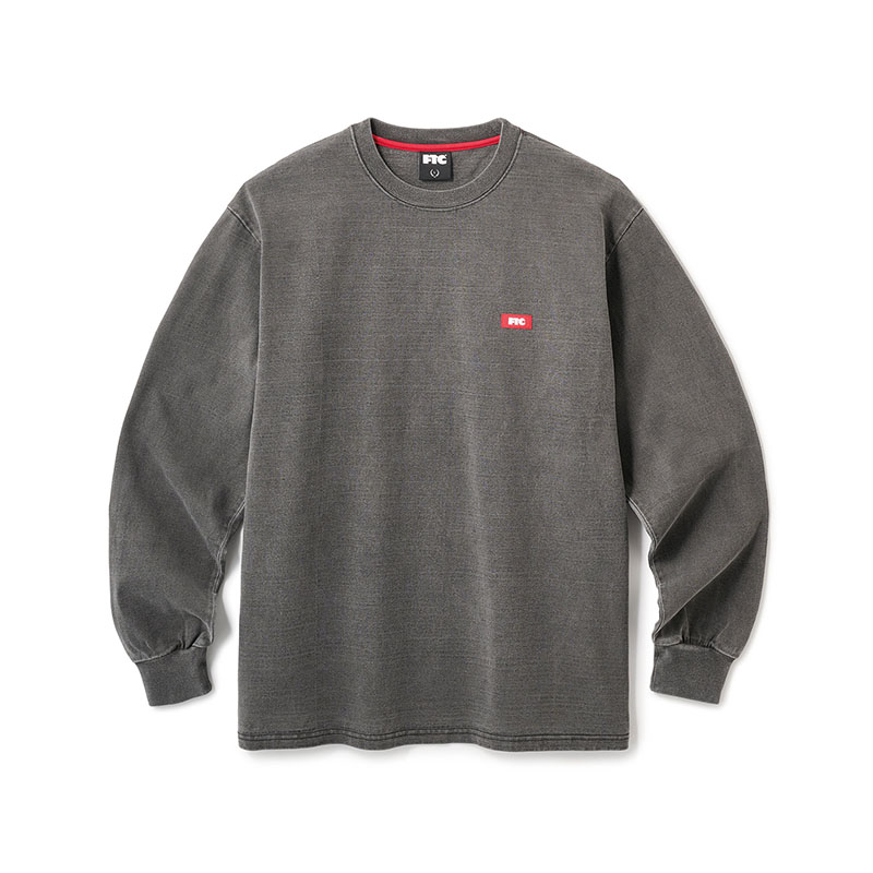 FTC(エフティーシー)/ PIGMENT DYED SMALL LOGO L/S TOP -3.COLOR-(BLACK)