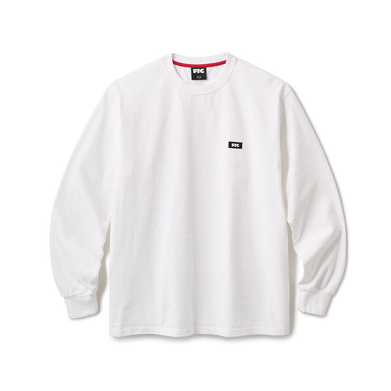 FTC(エフティーシー)/ PIGMENT DYED SMALL LOGO L/S TOP -3.COLOR-(WHITE)