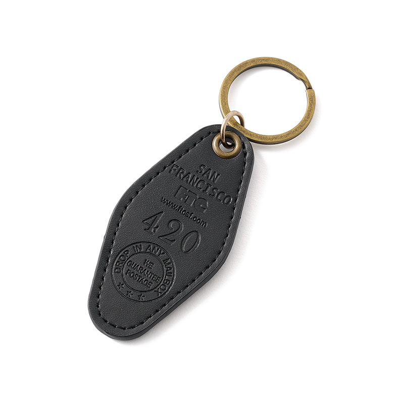 FTC(エフティーシー)/ LEATHER MOTEL KEYCHAIN -3.COLOR-(BLACK)