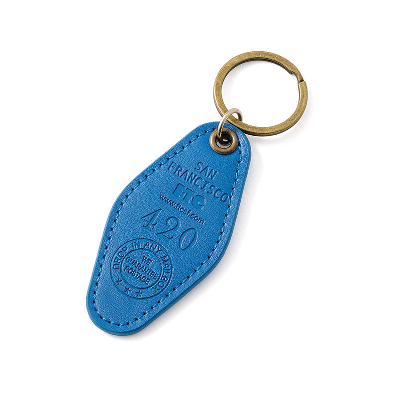 FTC(エフティーシー)/ LEATHER MOTEL KEYCHAIN -3.COLOR-(BLUE)