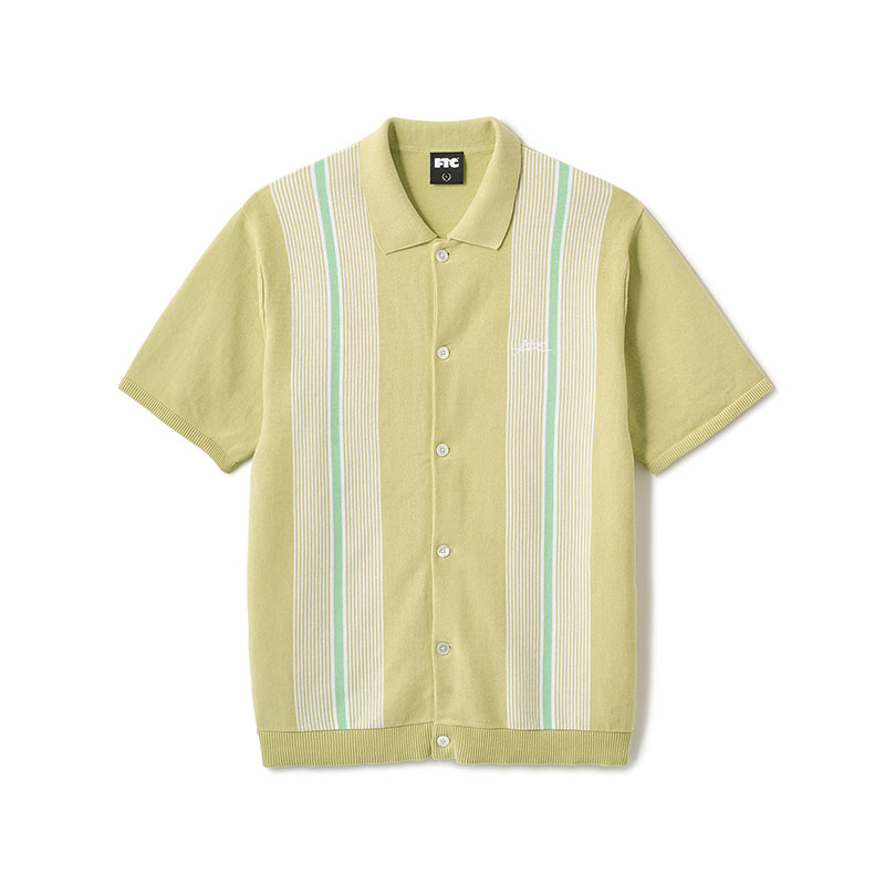 FTC(エフティーシー)/ STRIPE KNIT SHIRT -3.COLOR-(LIME)