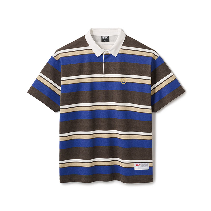 FTC(エフティーシー)/ PRINTED STRIPE RUGBY SHIRT -3.COLOR-(BROWN)