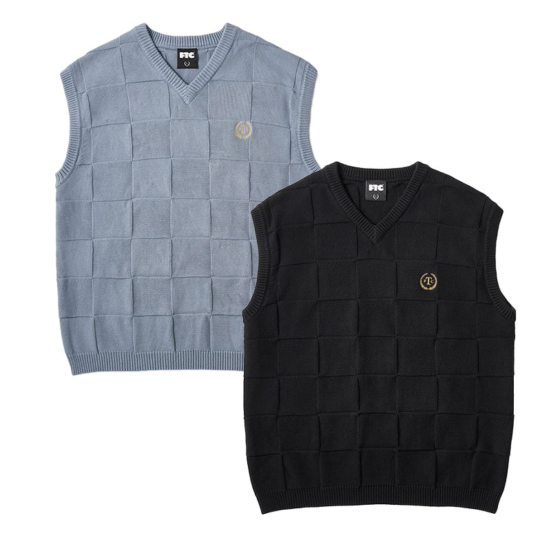 FTC(エフティーシー)/ CHECKER KNIT VEST -2.COLOR-