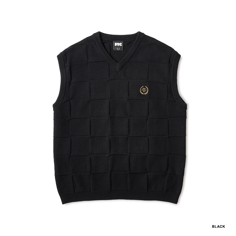 お歳暮 時期 FTC(エフティーシー)/ CHECKER KNIT VEST -2.COLOR- | E.S.P. トップス