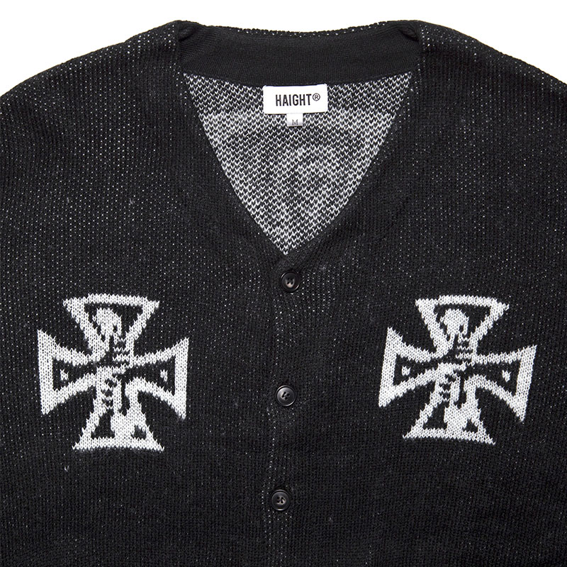 HAIGHT(ヘイト)/ GOOD BAD CROSS CARDIGAN  -BLACK-