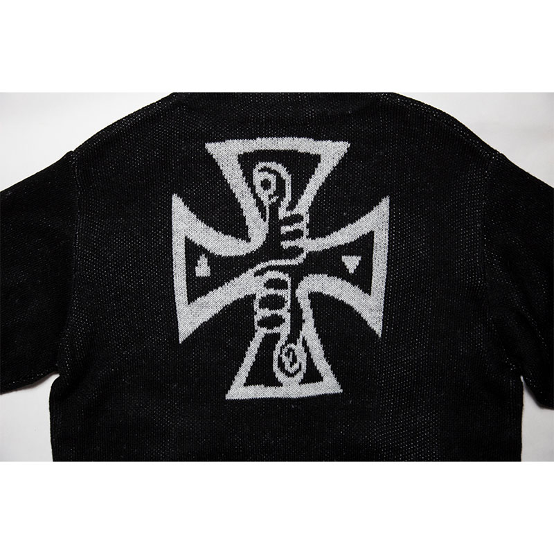 HAIGHT(ヘイト)/ GOOD BAD CROSS CARDIGAN  -BLACK-