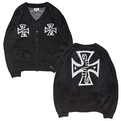 HAIGHT(ヘイト)/ GOOD BAD CROSS CARDIGAN  -BLACK-