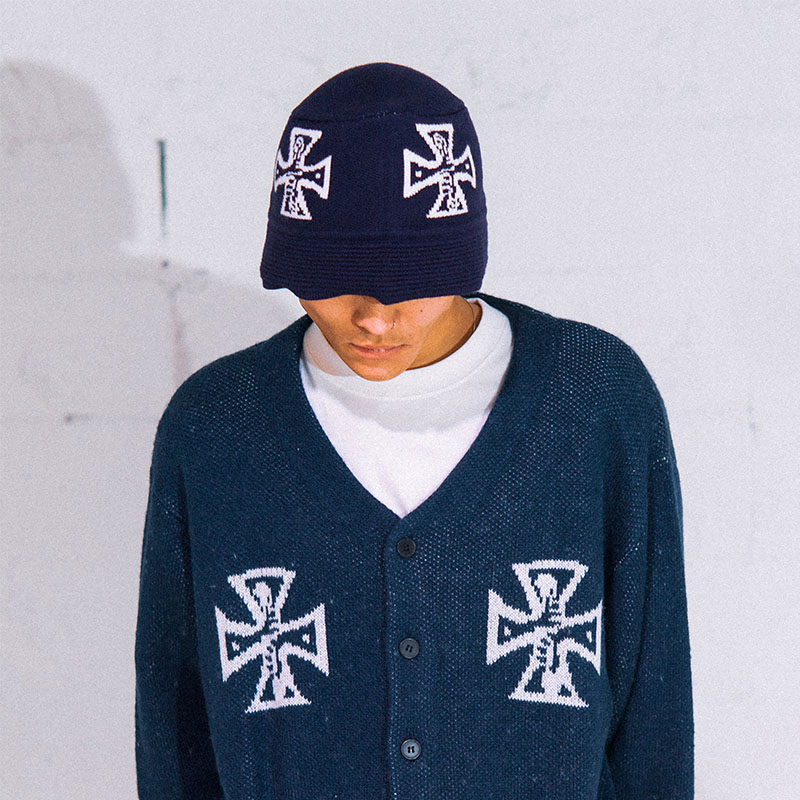 HAIGHT(ヘイト)/ GOOD BAD CROSS KNIT HAT -2COLOR-