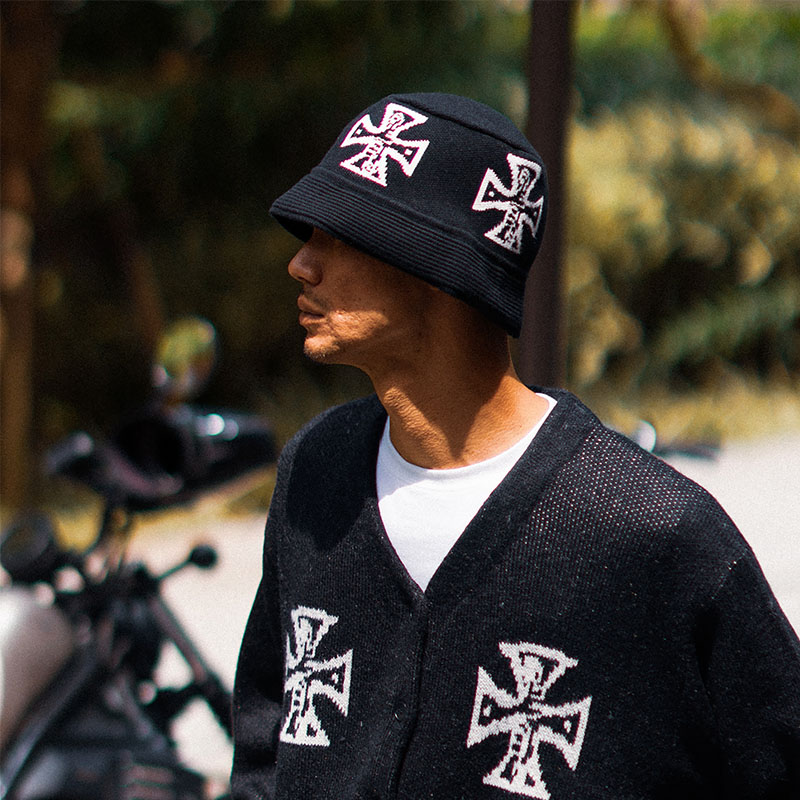 HAIGHT(ヘイト)/ GOOD BAD CROSS KNIT HAT -2COLOR-