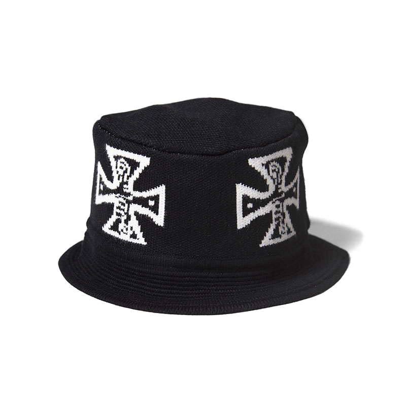 HAIGHT(ヘイト)/ GOOD BAD CROSS KNIT HAT -2COLOR-(BLACK)