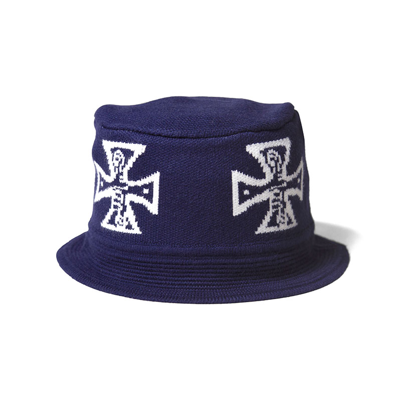 HAIGHT(ヘイト)/ GOOD BAD CROSS KNIT HAT -2COLOR-(NAVY)