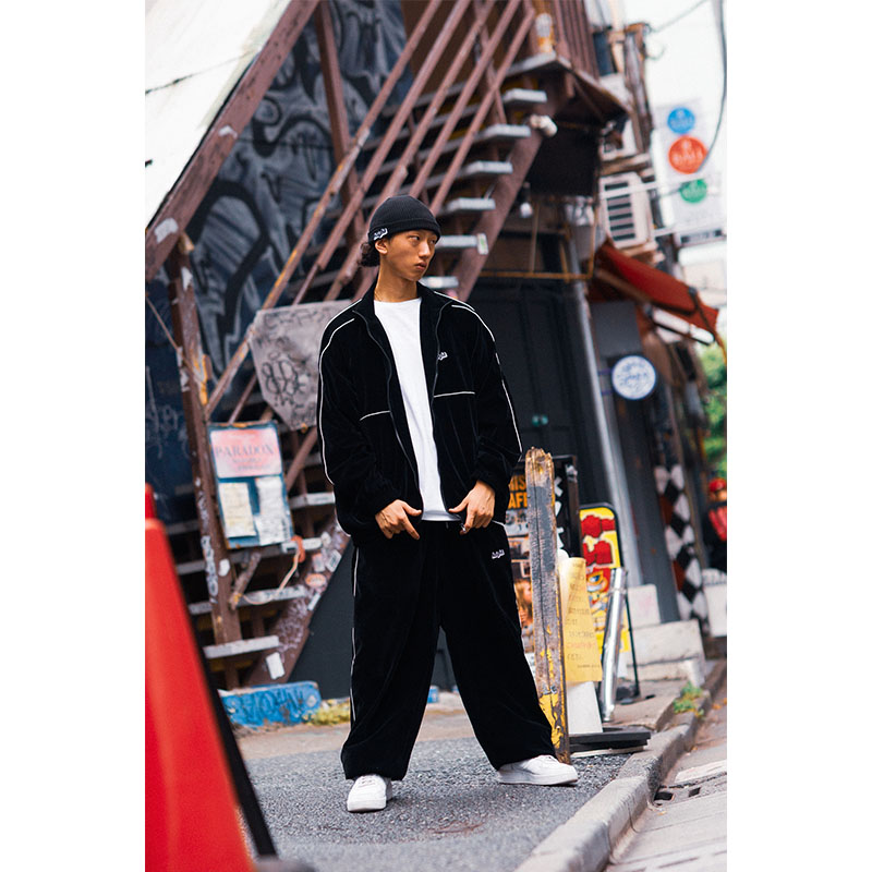 HAIGHT(ヘイト)/ VELOUR TRACK JACKET -BLACK-