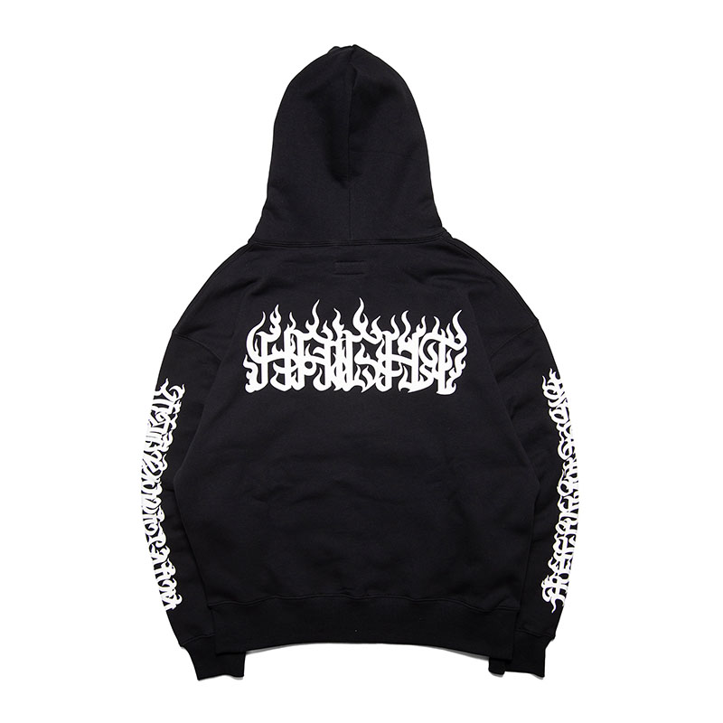 HAIGHT(ヘイト)/ [CASPER] FLAMES LOGO ZIP HOODIE -2COLOR-(BLACK)
