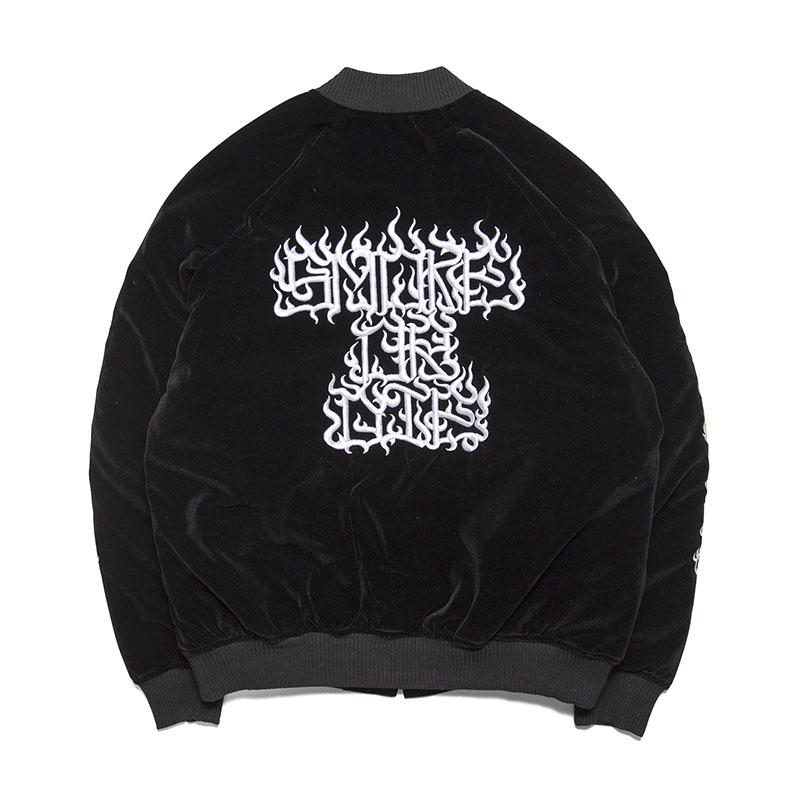 HAIGHT(ヘイト)/ [CASPER] FLAMES LOGO VELOUR JACKET -BLACK-