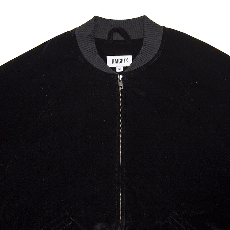 HAIGHT(ヘイト)/ [CASPER] FLAMES LOGO VELOUR JACKET -BLACK-
