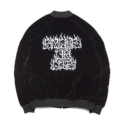 HAIGHT(ヘイト)/ [CASPER] FLAMES LOGO VELOUR JACKET -BLACK-