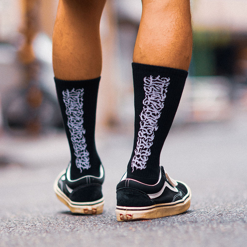 HAIGHT(ヘイト)/ [CASPER] FLAMES LOGO SOCKS -2COLOR-