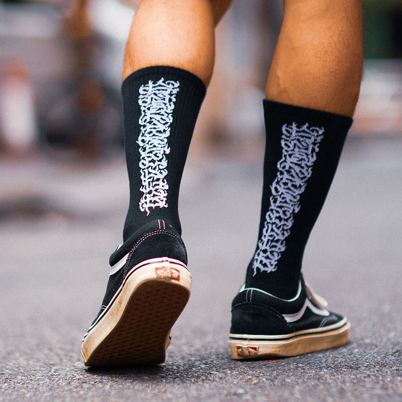 HAIGHT(ヘイト)/ [CASPER] FLAMES LOGO SOCKS -2COLOR-