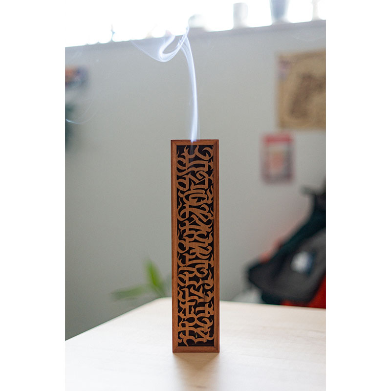HAIGHT(ヘイト)/ [CASPER] FLAMES LOGO INCENSE HOLDER -NATURAL WOOD-