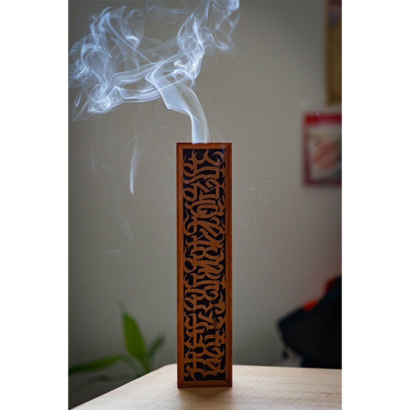 HAIGHT(ヘイト)/ [CASPER] FLAMES LOGO INCENSE HOLDER -NATURAL WOOD-
