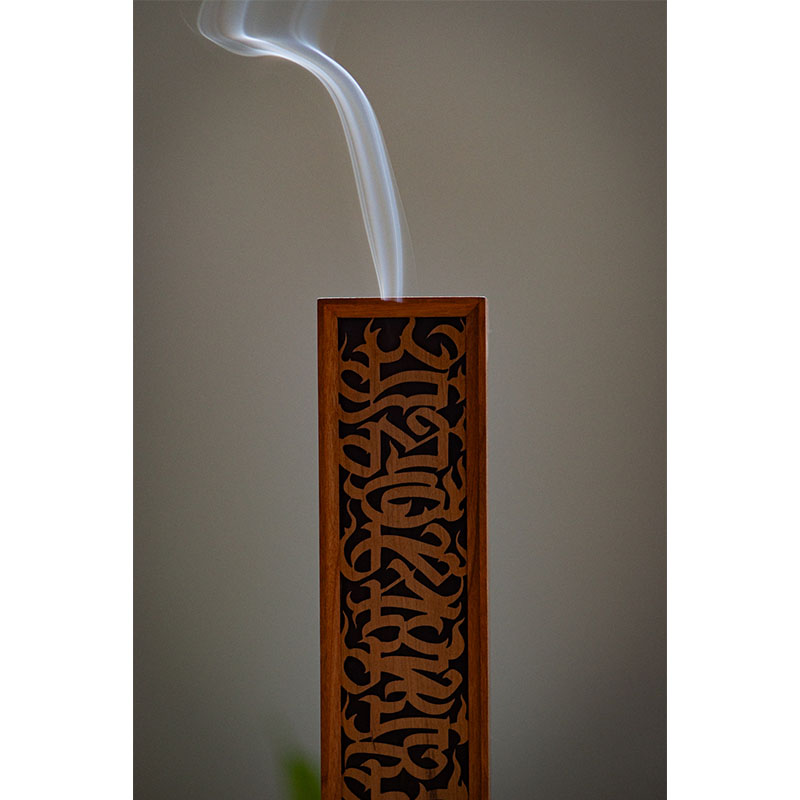 HAIGHT(ヘイト)/ [CASPER] FLAMES LOGO INCENSE HOLDER -NATURAL WOOD-