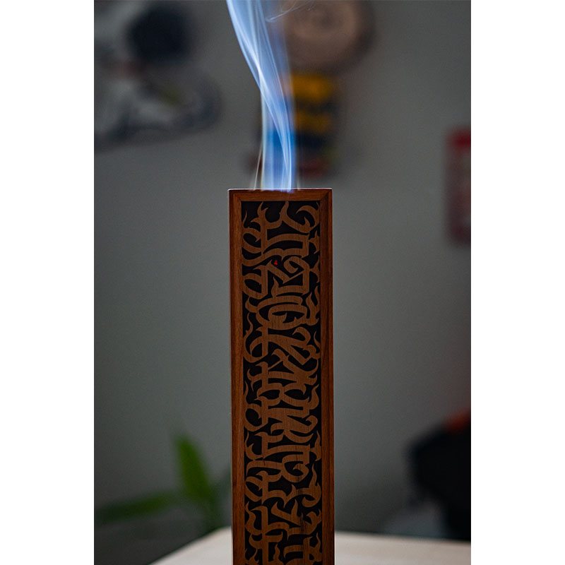 HAIGHT(ヘイト)/ [CASPER] FLAMES LOGO INCENSE HOLDER -NATURAL WOOD-