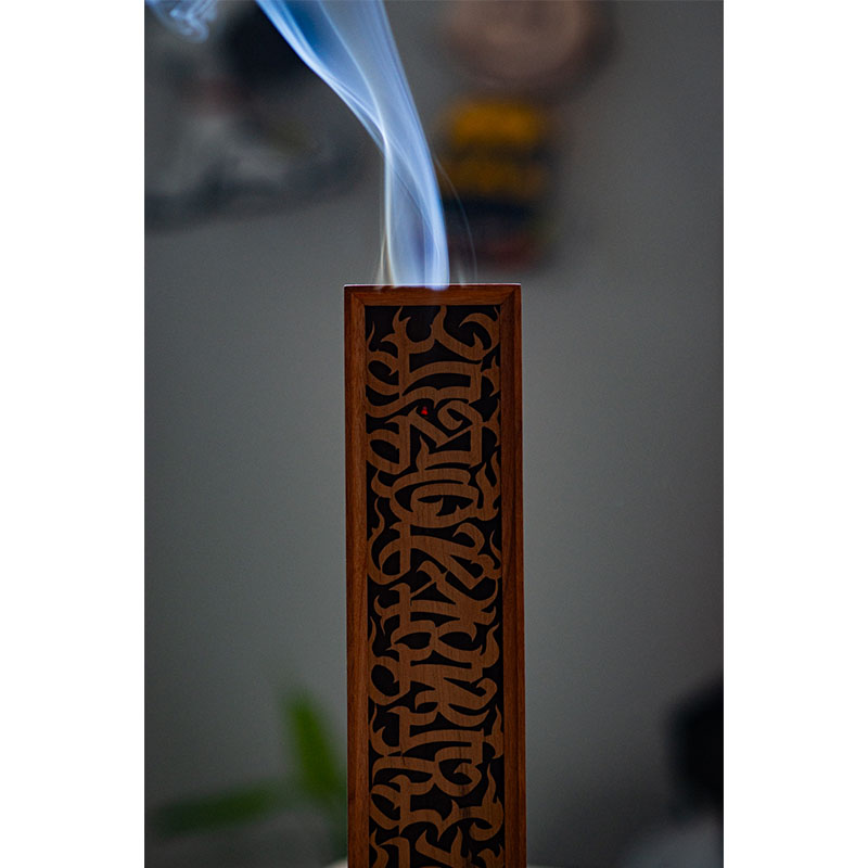 HAIGHT(ヘイト)/ [CASPER] FLAMES LOGO INCENSE HOLDER -NATURAL WOOD-