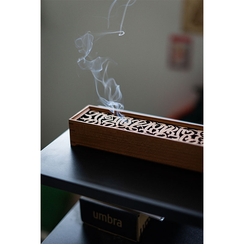 HAIGHT(ヘイト)/ [CASPER] FLAMES LOGO INCENSE HOLDER -NATURAL WOOD-