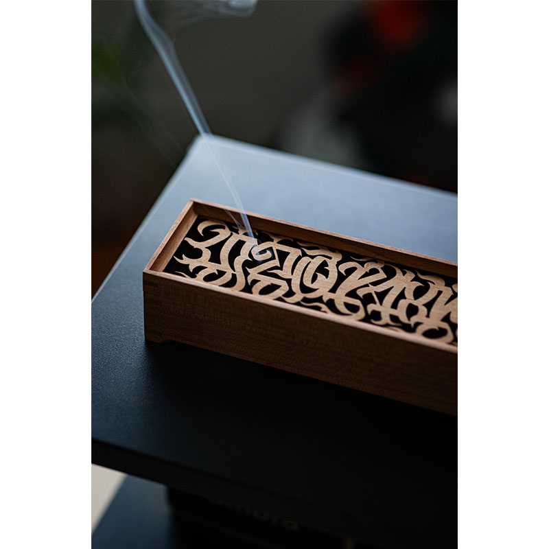 HAIGHT(ヘイト)/ [CASPER] FLAMES LOGO INCENSE HOLDER -NATURAL WOOD-