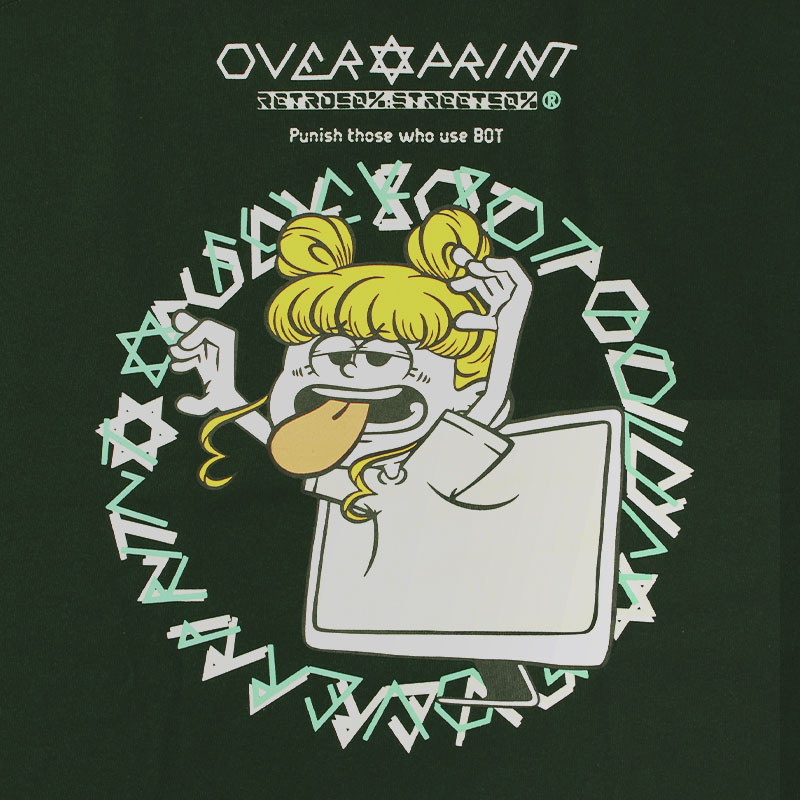 OVER PRINT(オーバープリント)/ FUCK BOT TEE -2COLOR-