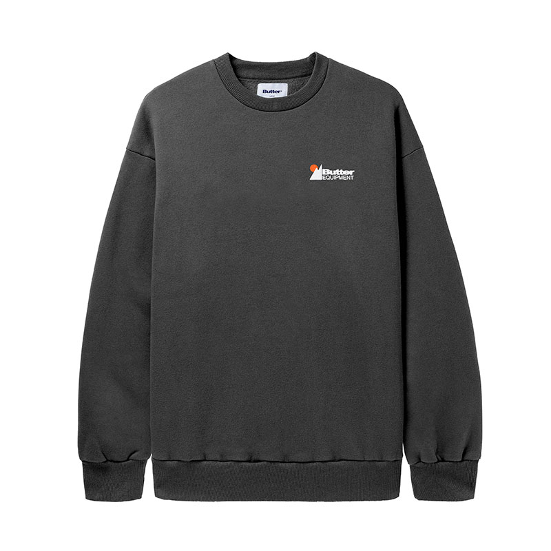 Butter Goods(バターグッズ)/ DISTRESSED PIGMENT DYE CREWNECK -2.COLOR-(BLACK)