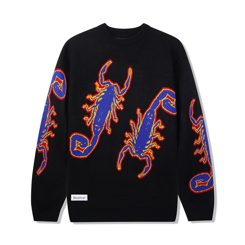 Butter Goods(バターグッズ)/ SCORPION KNITTED SWEATER -2.COLOR-(BLACK)