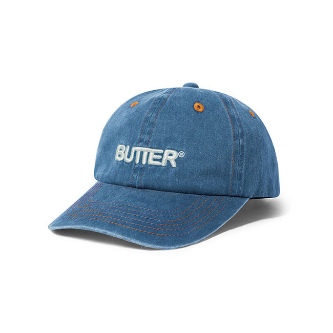 Butter Goods(バターグッズ)/ ROUNDED LOGO 6 PANEL CAP -3.COLOR-(BLUE)