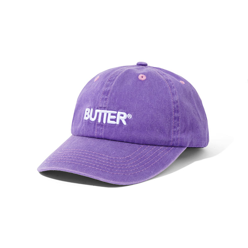 Butter Goods(バターグッズ)/ ROUNDED LOGO 6 PANEL CAP -3.COLOR-(PURPLE)