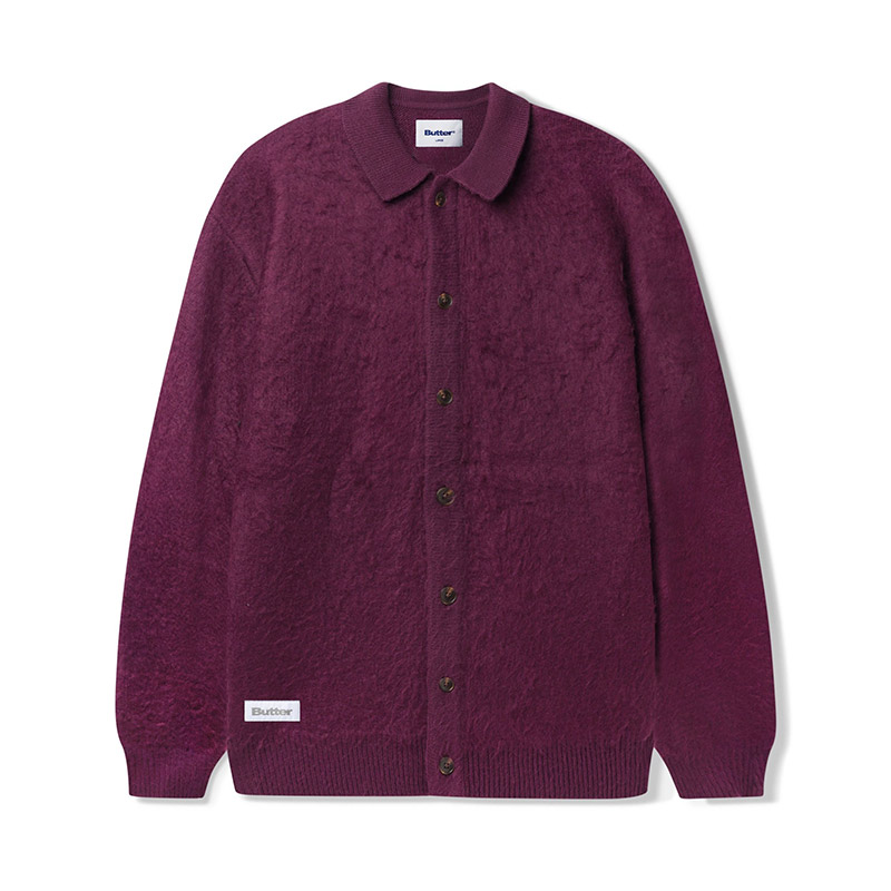 Butter Goods(バターグッズ)/ MOHAIR BUTTON UP KNITED SHIRT -2.COLOR-(WINE)