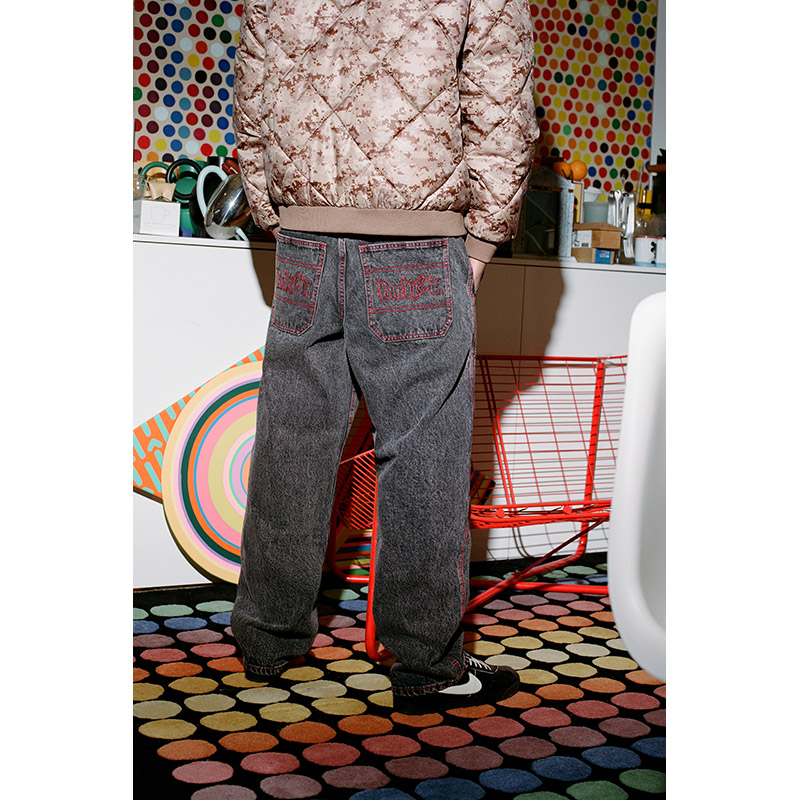 Butter Goods(バターグッズ)/ BREAKDOWN RELAXED DENIM JEANS -W.BLACK-