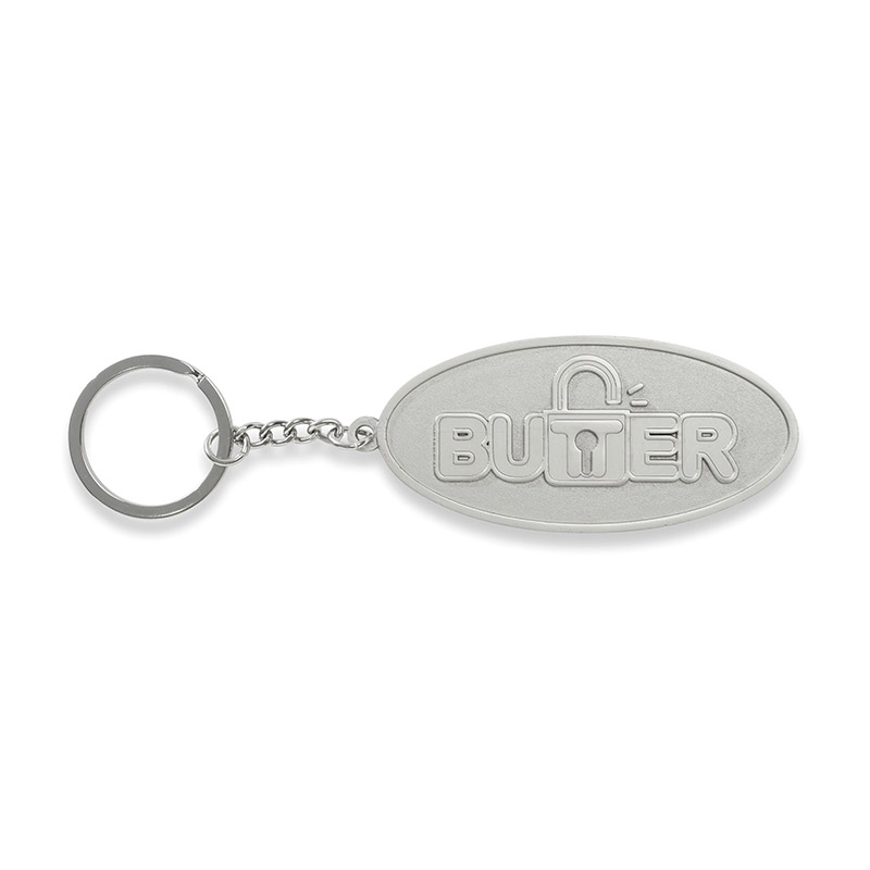 Butter Goods(バターグッズ)/ LOCK METAL KEYCHAIN -SILVER-