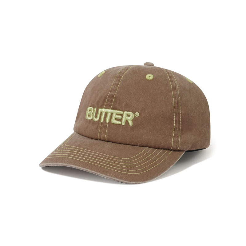 Butter Goods(バターグッズ)/ Rounded Logo 6 Panel Cap -2.COLOR-(BROWN)