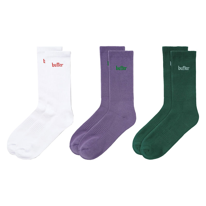 Butter Goods(バターグッズ)/ Basic Socks -3.COLOR-