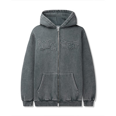 Butter Goods(バターグッズ)/ Mineral Wash Zip-Thru Hood -CHARCOAL-