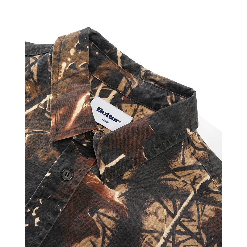 Butter Goods(バターグッズ)/ Washed Pocket L/S Shirt -CAMO-