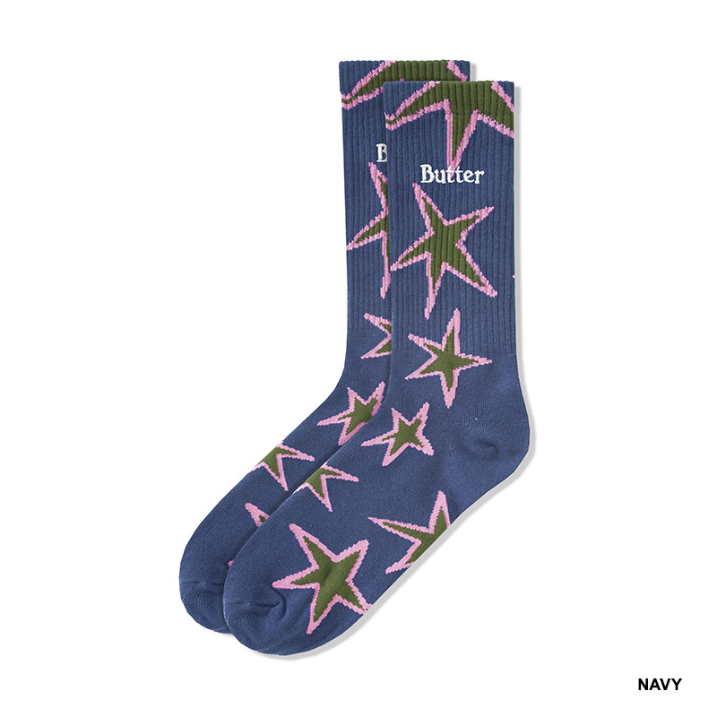 Butter Goods(バターグッズ)/ Star Socks -3.COLOR-