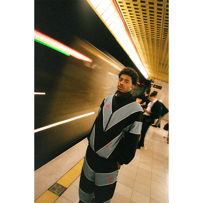 Butter Goods(バターグッズ)/ DIAMOND TRACKSUIT PANTS -BLACK-