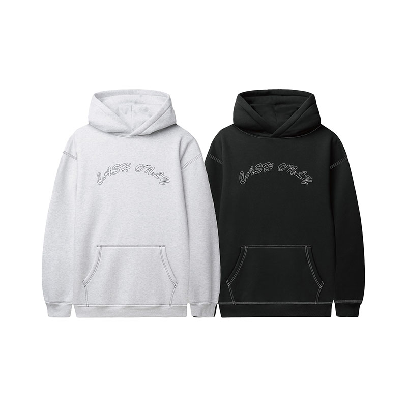 CASH ONLY(キャッシュオンリー)/ Stitch Logo Pullover Hood -2.COLOR-