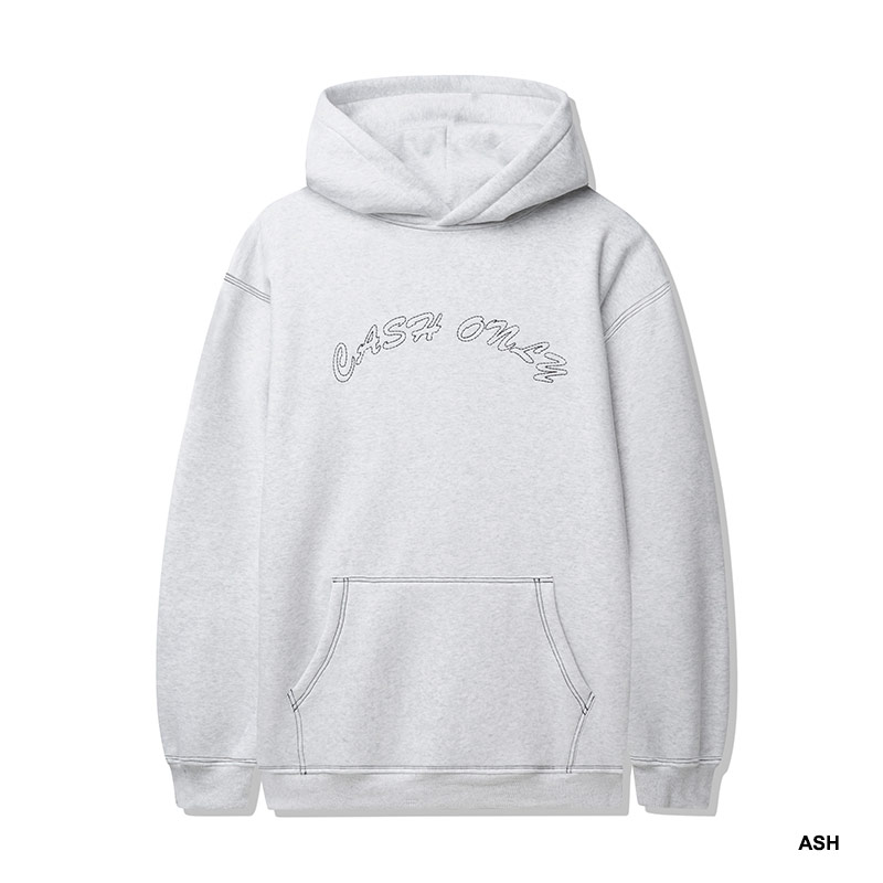 CASH ONLY(キャッシュオンリー)/ Stitch Logo Pullover Hood -2.COLOR-