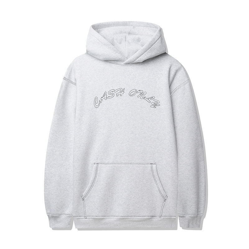 CASH ONLY(キャッシュオンリー)/ Stitch Logo Pullover Hood -2.COLOR-(ASH)