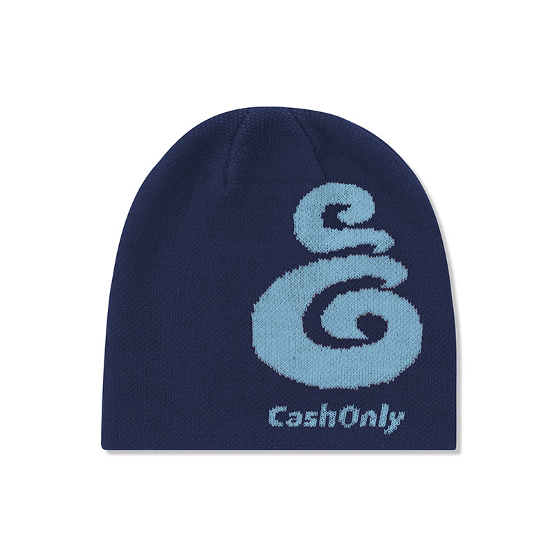 CASH ONLY(キャッシュオンリー)/ Symbol Skully Beanie -2.COLOR-(BLUE)